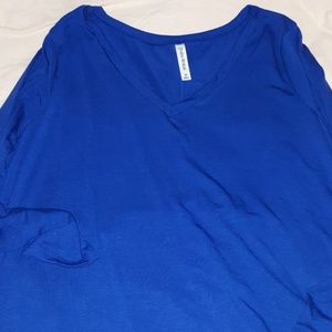 Blue long sleeved dress